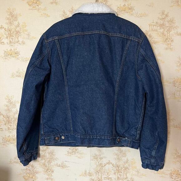 NWOT Vtg 80s Levi’s Sherpa-Lined Type 3 Denim Trucker Boa Jacket 44L 71608-0216 - Picture 6 of 8